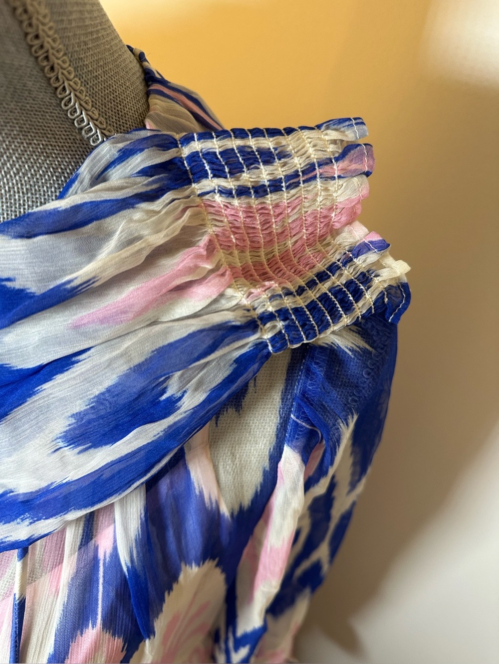 Anthropologie The Marais Printed Chiffon Maxi Dress size medium - Picture 13 of 15
